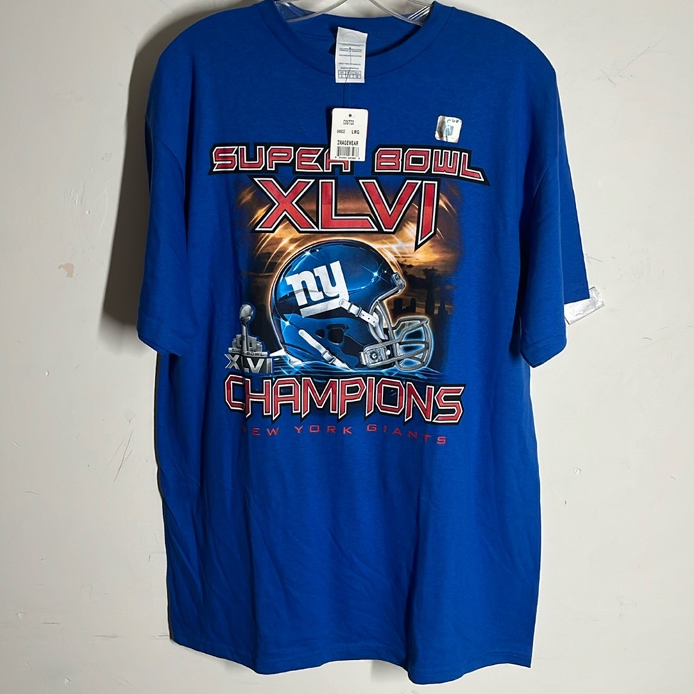 New York Giants champions Super Bowl 46 (2012) New T-shirt sz Large